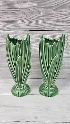 Buy Vintage Sylvac Green Hyacinth Vase 2321 X2. PS • 22£