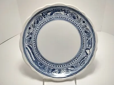 Buy Vintage Syracuse China 8.25  Plate Blue & White Liberty Pattern Restaurant Ware  • 14.72£