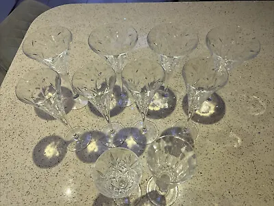Buy Job Lot Of 10x  Cut/Crystal/Patterned Glasses. Flutes Wine Glass. • 40£