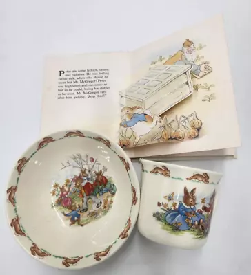 Buy Royal Doulton Bunnykins China Children Bowl And Cup Set England With Pop Up Book • 33.73£