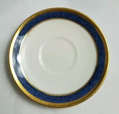 Buy Cauldron China England Blue White Gold Round Mini Plate Saucer • 3.04£