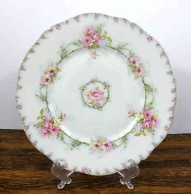 Buy Vintage THEODORE HAVILAND Limoges France Rose Pattern Porcelain Salad Plate • 20.85£