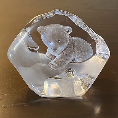 Buy Mats Jonasson Bear Cub 3 1/2  Paperweight Sculpture # 8549 Sweden • 18.97£