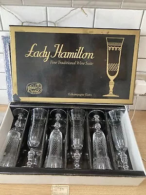 Buy Lady Hamilton Bohemian Crystal Champagne Flutes  • 50£