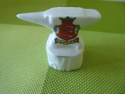 Buy A  Piece Of 'arcadian'  Crested China In The Form Of An Anvil -- Ilford • 0.41£