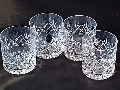 Buy Royal Doulton Georgian Tumblers Whiskey Glasses Crystal Clear Cut Glass X4 150ml • 30£