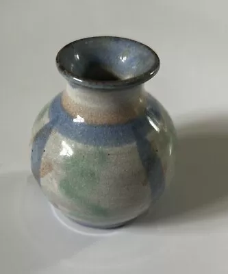 Buy Vintage Tintagel Pottery Small Bud Vase Blue Green • 5.99£