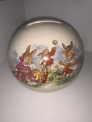 Buy Royal Doulton Bunnykins Playing Outside Spherical Round Money Box Rabbits 1936 • 7£