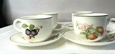 Buy MARKS And SPENCER St. MICHAEL ASHBERRY English Fine China 4 Cups And Saucers • 18.85£