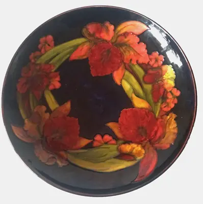 Buy Superb 12.5 Inch William Moorcroft Flambe Orchid Shallow Bowl - Perfect • 198£