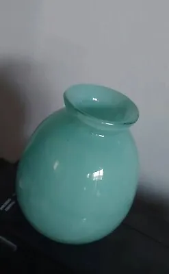 Buy Art Glass Turquoise Aqua Bud Vase • 28.35£