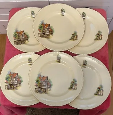 Buy Swinnertons Staffordshire Made In England “Harvest” Set Of 6 Large Dinner Plates • 6£