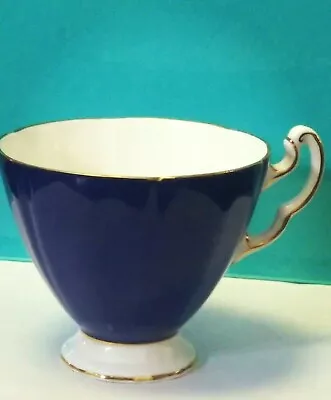 Buy Vintage Adderley Fine Bone China England Navy Blue CUP ONLY • 14.22£