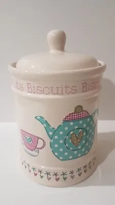 Buy Vintage Canister Ceramic Stoneware Tea Caddy Storage Heart Jar Kitchen Container • 11£