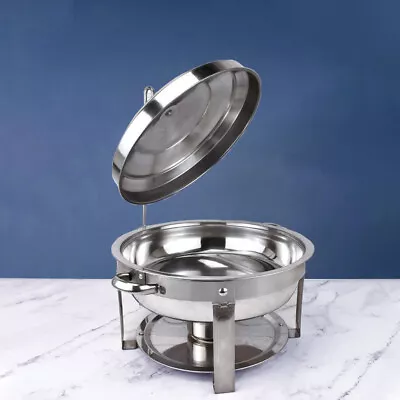 Buy 7.5 Litre Stainless Steel Buffet Server Round Chafing Dish Food Warmer Hot Plate • 40.99£