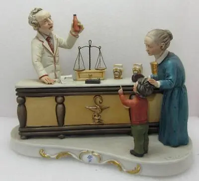 Buy Superb Capodimonte  The Apothecary`s Shop  Figure Group By Guidolin #1030 • 115£