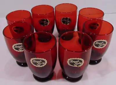 Buy 8 Vintage Anchor Hocking Royal Ruby Red Glass Small Tumblers New • 15.37£