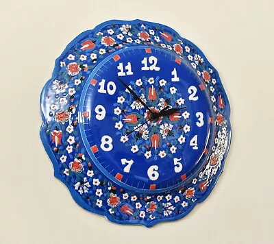 Buy Beautiful Turkish Kütahya Cini Handmade Ceramic Wall Clock In Great Condition • 45.50£