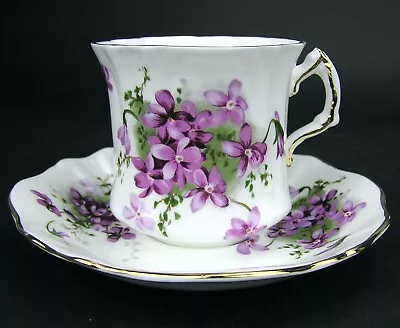 Buy Hammersley Bone China Teacup Cup & Saucer VICTORIAN VIOLETS Made In England • 14.18£