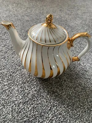 Buy Vintage James Sadler Ivory And Gold Gilding Teapot Approx 5  High Circa 1950's • 14.99£