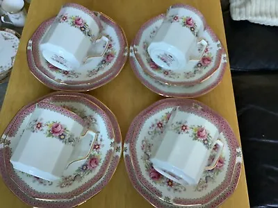 Buy Queens Rosina China Richmond Pattern 4 Coffee Trios 1st Quality • 42£
