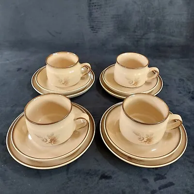 Buy Denby Memories Trios Cups Saucers Side Plates X4 Fine Stoneware England Vintage • 15£
