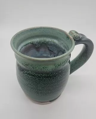 Buy Studio Art Pottery.  4  Signed By Artist.  Blue, Black & Green Glaze • 26.96£