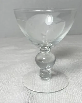 Buy Ball Stemmed Crystal Champagne Glass Frosted & Etched Tulip W Leaves, Set Of 4 • 38.35£