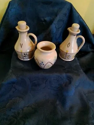 Buy Buchan Pottery Scotland Vase And Cruet Set Unusual Design • 9.99£