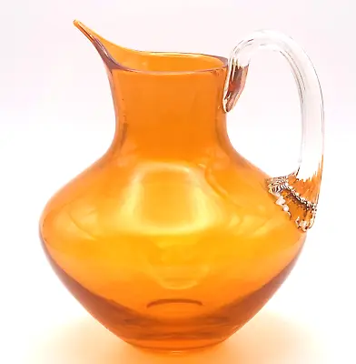 Buy Whitefriars Super Rare Small Glass Pitcher Jug In Uncatalogued Tangerine C 1969 • 220£