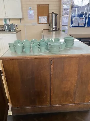 Buy Woods Ware  Beryl  Green Cups And Saucers • 45£