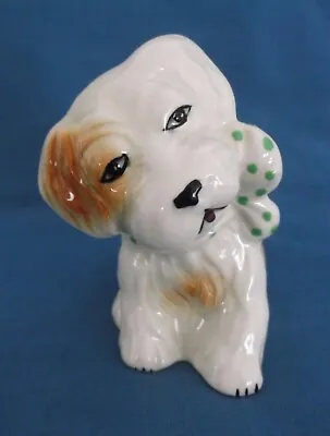 Buy Vintage Beswick Puppy Dog Polka Dot Ribbon Bow Scarf Figurine Gloss Finish Rare • 75£