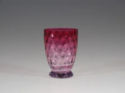 Buy Superb Vintage Czech Glass Amethyst To Cranberry Polka Dot Shot Glass C.1930 • 18.92£