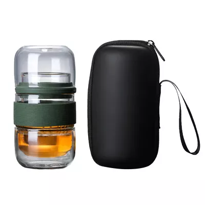Buy 1PC Glass Tea Kettle Travel Glass Cup Teapot Travel Tea Mug With Infuser Travel • 14.51£