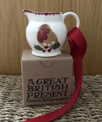 Buy Emma Bridgewater Christmas Joy Robin Jug Tiny Decoration NEW 1st Mini Spongeware • 16.95£