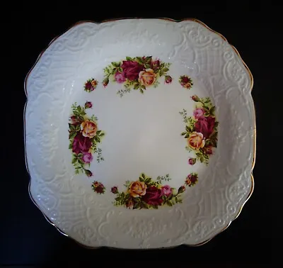Buy Crown Dorset Fine Bone China Square Plate With Roses • 14.39£