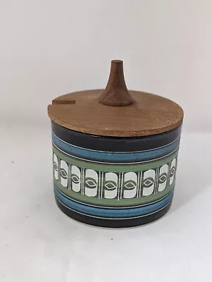 Buy Ambleside Studio Pottery Jam Salt Or Sugar Pot With Wooden Lid Sgraffito • 20£