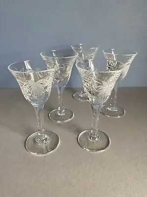 Buy Royal Brierley Fuchsia Set Of 5 Liquor Glasses 11 Cm • 30£
