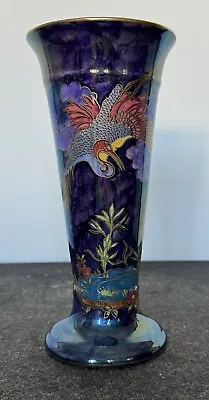 Buy MALING Pottery  LUSTRE WARE NEWCASTLE PEACOCK VASE 1926 • 299£