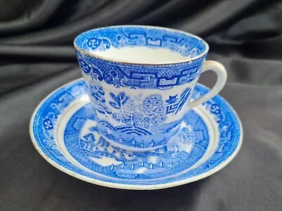 Buy Clifton China - W.H. And S Willow Blue And White Cup & Saucer • 7.99£