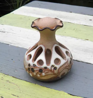 Buy Stoneware  Studio Pottery Dried Flower/Pot Pourri  Holder + Stopper  Vgc • 6.95£