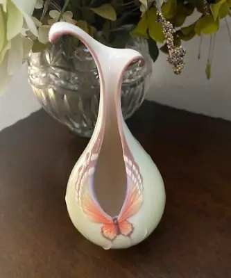 Buy Franz Porcelain Papillion Butterfly Vase Signed Makers  Mark Excellent Condition • 67.23£