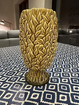 Buy SylvaC Pottery Brown Privet Leaf Vase #3842 21.5cm Tall • 10£