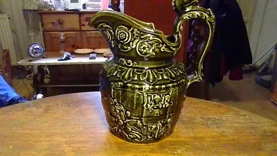 Buy Large Green Jug With Horse Head Handle 7ins Tall • 5£