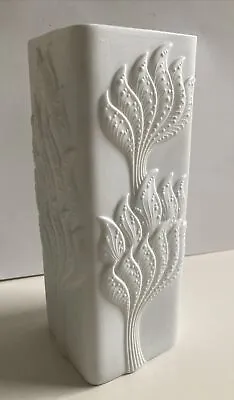Buy Vintage Mid Century West German Kaiser Pottery M. Frey White Bisque Vase  • 40£
