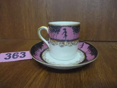 Buy Beautiful Art Deco Phoenix China Pink Lustre Silhouette Coffee Cup & Saucer • 11.95£