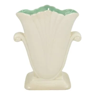 Buy Red Wing 1930s Vintage Art Deco Pottery White Green Ceramic Vase 886 • 89.78£