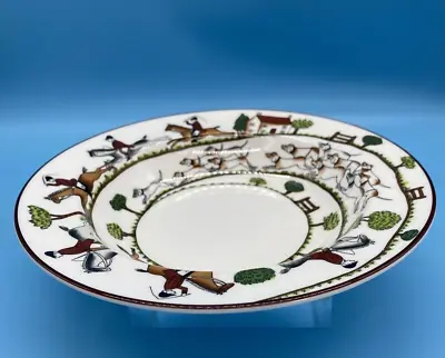 Buy Staffordshire Crown Hunting Scene (Dogs & Horses) Rimmed Salad Plate/Bowl 8  VTG • 81.63£