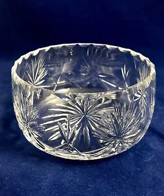 Buy Vintage Star Of Edinburgh Pattern Crystal 4” Finger Fruit Dessert Bowl Scotland • 28.37£