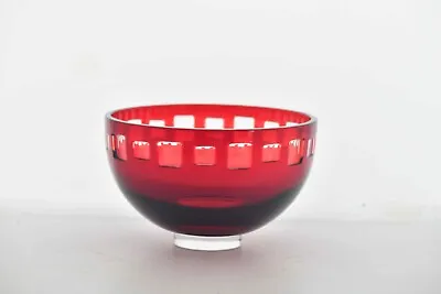 Buy Nick Munro Boxed Signed Tyrone Glass Eclipse Bowl In Red • 50£